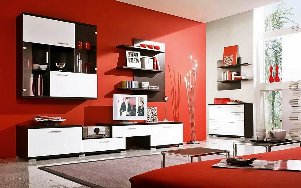 Интерьер в красном цвете