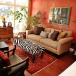 Этнический интерьер в красном цвете