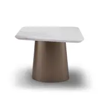 Приставной столик отделка белый мрамор Volakas DL-01, W2303