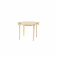 Стол круглый раскладной Палермо, Ваниль/Патина Золото со структрой дерева