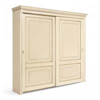 Шкаф купе Неаполь, Ваниль/Патина Золото без структуры дерева