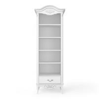 Стеллаж узкий Тиволи, Белый/Патина Серебро