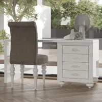 Письменный стол отделка белый блестящий лак