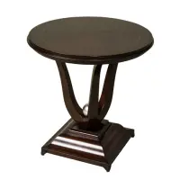 Приставной стол отделка шпон махагона C, декор серебряное напыление