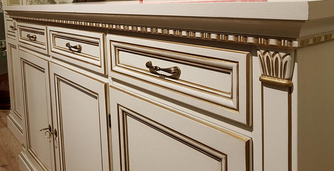 Гостиная «Флоренция» в белом цвете «Bianco Oro»