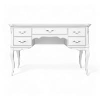 Стол письменный задняя стенка декор Тиволи, Белый/Патина Серебро