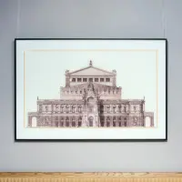 Постер отделка рама черного цвета, закаленное стекло