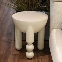 Приставной столик отделка бело-кремовый лак WS.20