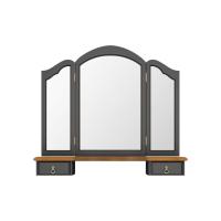 Зеркало трельяж Тиволи WOOD, Черный/Ясень