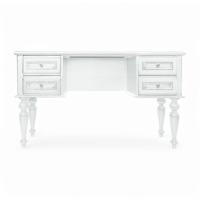 Стол туалетный Палермо Белый/Патина Серебро со структурой дерева