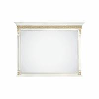 Зеркало Неаполь, Молочный/Патина Золото без структуры дерева