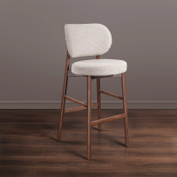 Барный стул Clemente отделка ткань Loop 07, итальянский орех