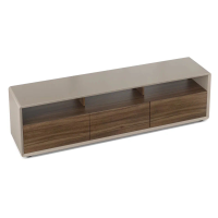 Тумба под TV отделка шпон ореха F, матовый лак RAL 0757010