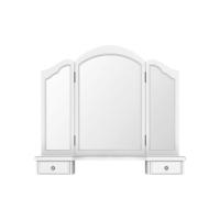 Зеркало трельяж Тиволи, Белый/Патина Серебро